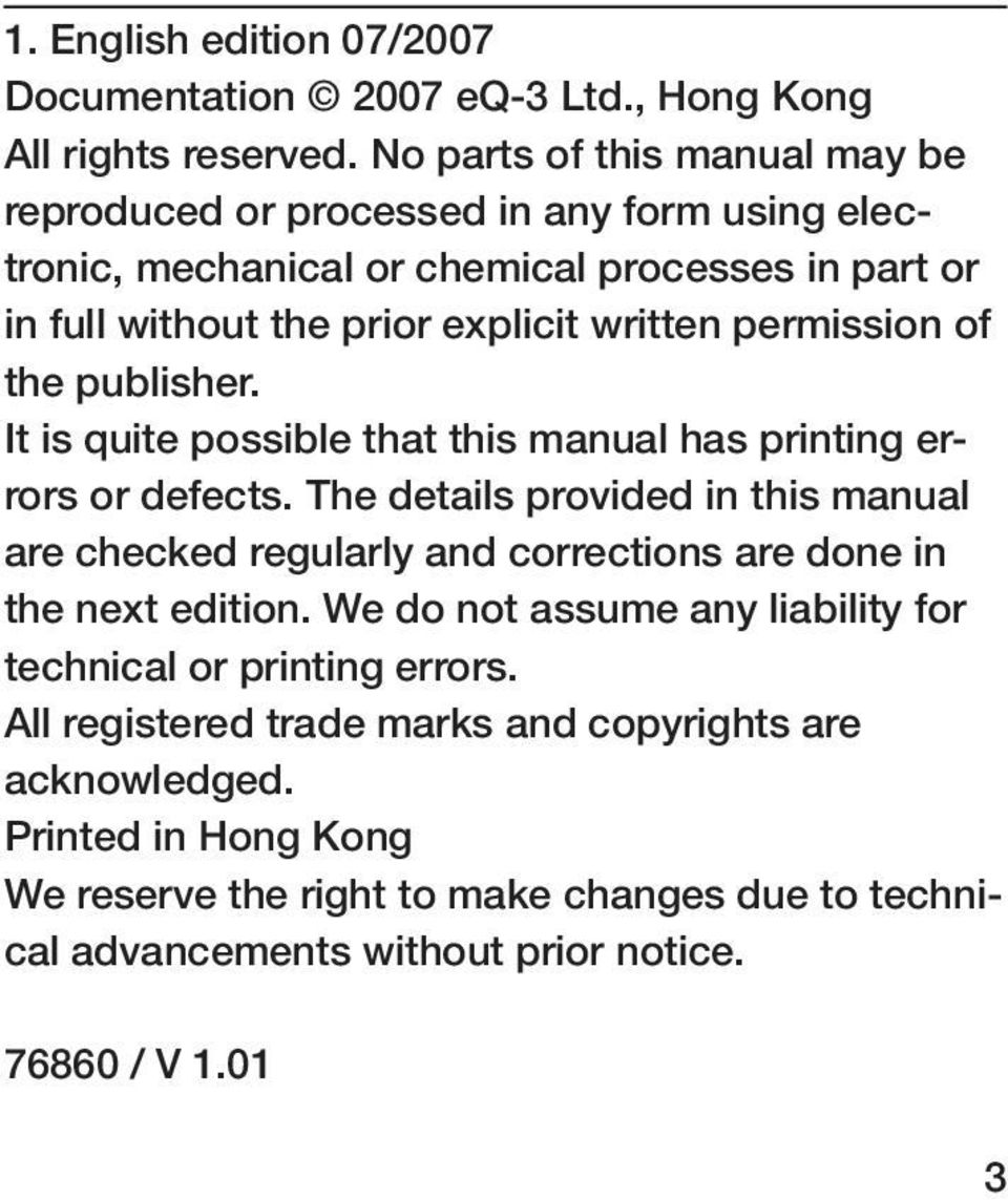 permission of the publisher. It is quite possible that this manual has printing errors or defects.