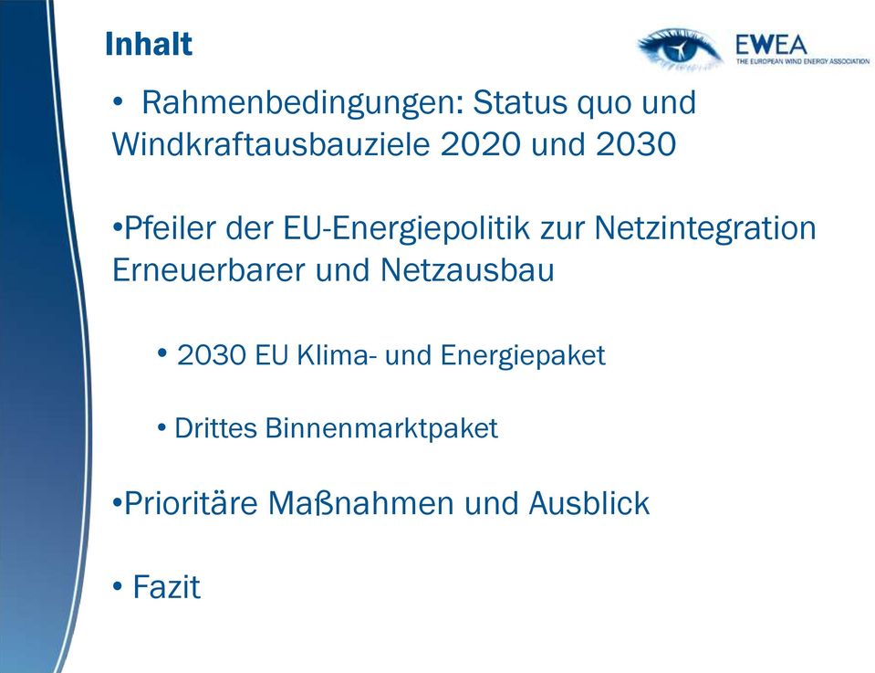 Netzintegration Erneuerbarer und Netzausbau 2030 EU Klima- und