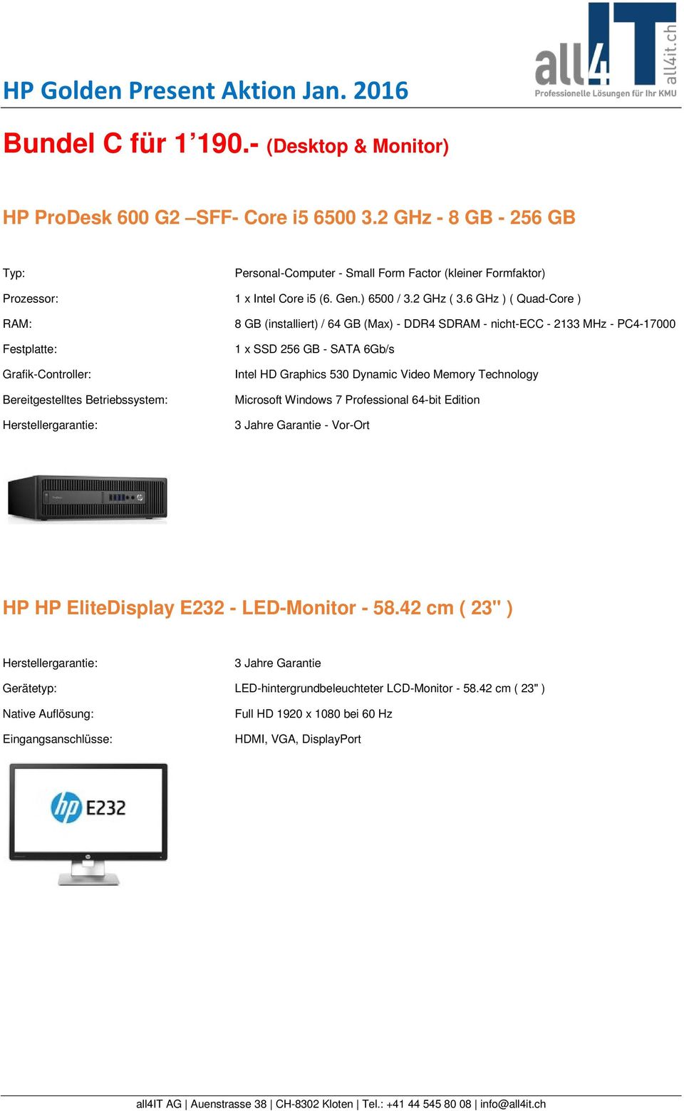 2 GHz - 8 GB - 256 GB Personal-Computer - Small Form Factor