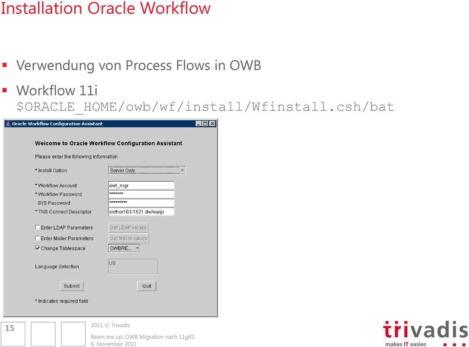 OWB Workflow 11i