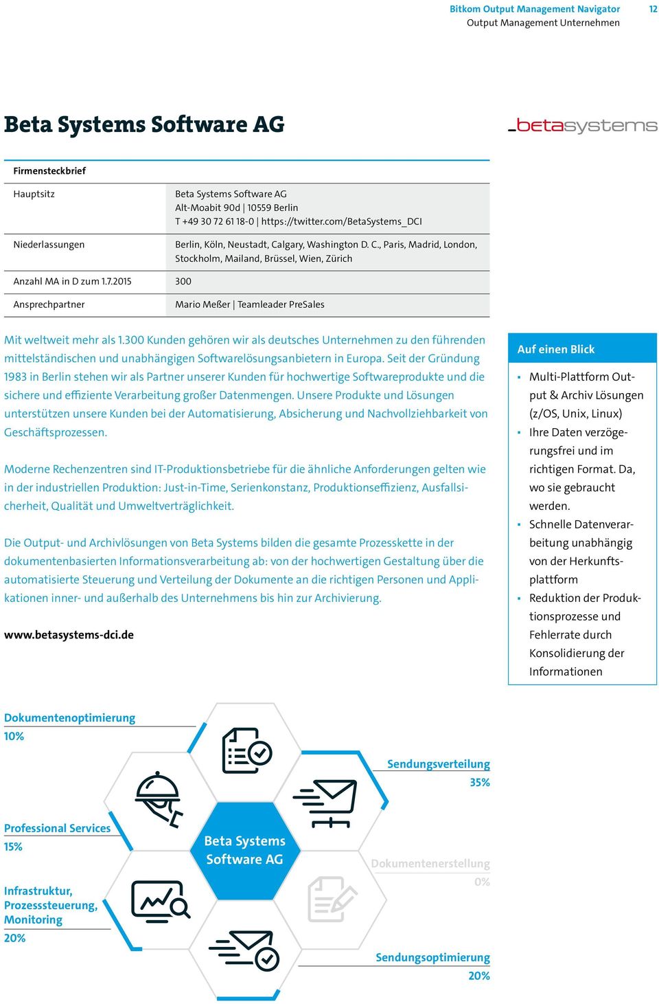 2015 300 Mario Meßer Teamleader PreSales Mit weltweit mehr als 1.