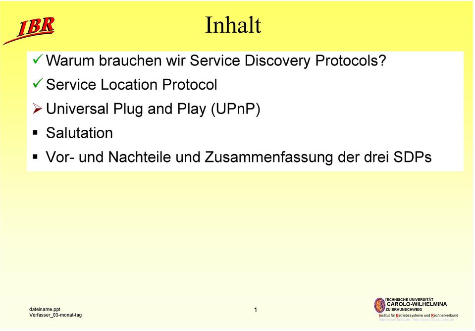 Service Location Protocol Universal Plug