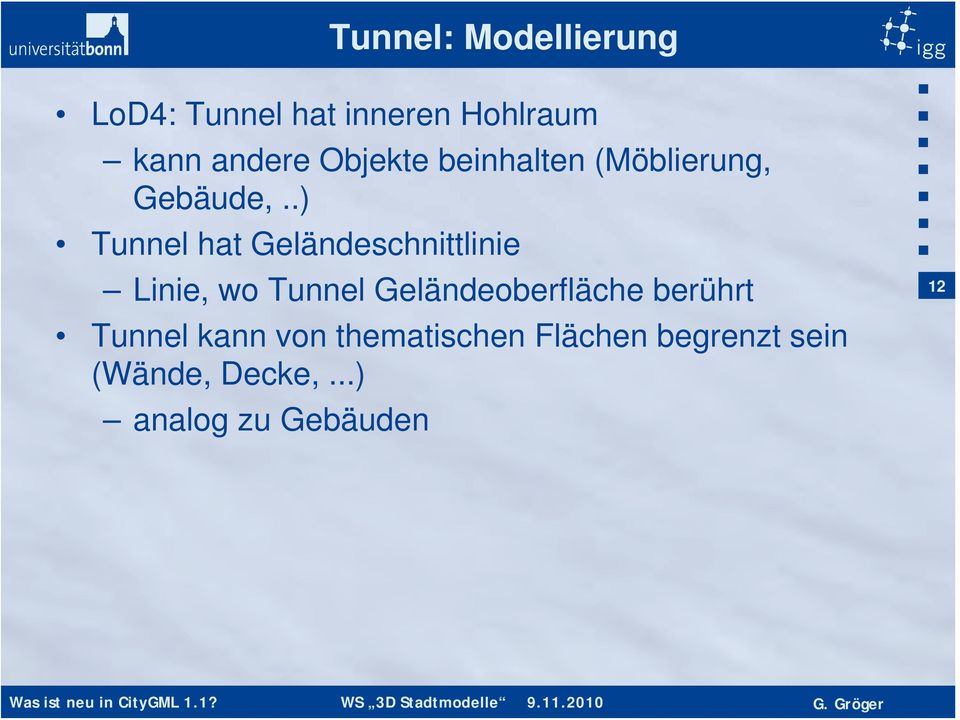.) Tunnel hat Geländeschnittlinie Linie, wo Tunnel Geländeoberfläche