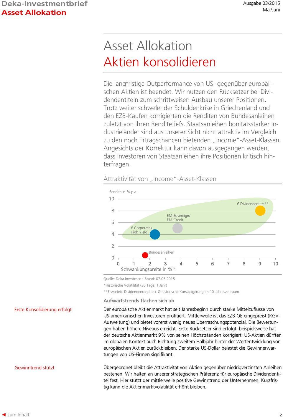 Trotz weiter schwelender Schuldenkrise in Griechenland und den EZB-Käufen korrigierten die Renditen von Bundesanleihen zuletzt von ihren Renditetiefs.