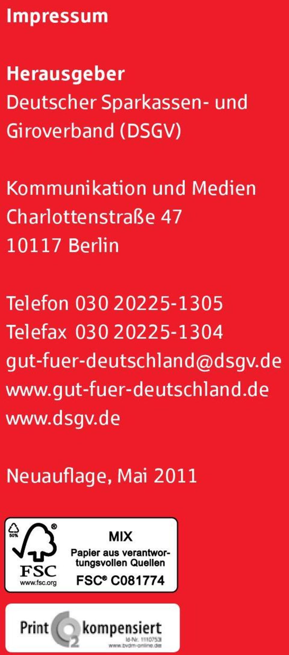 Telefon 030 20225-1305 Telefax 030 20225-1304