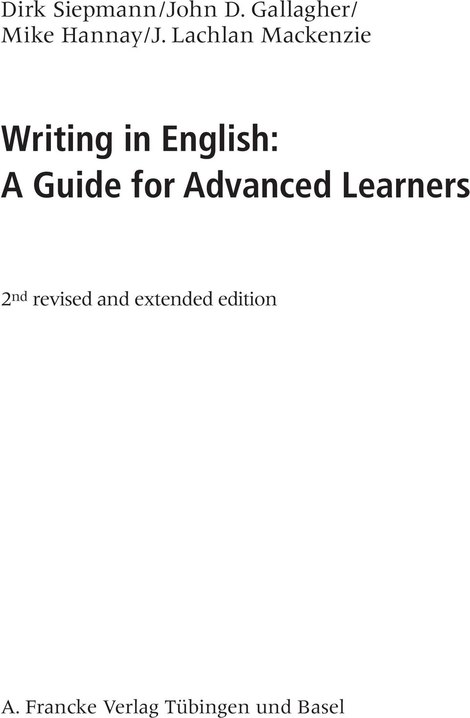 for Advanced Learners 2 nd revised and