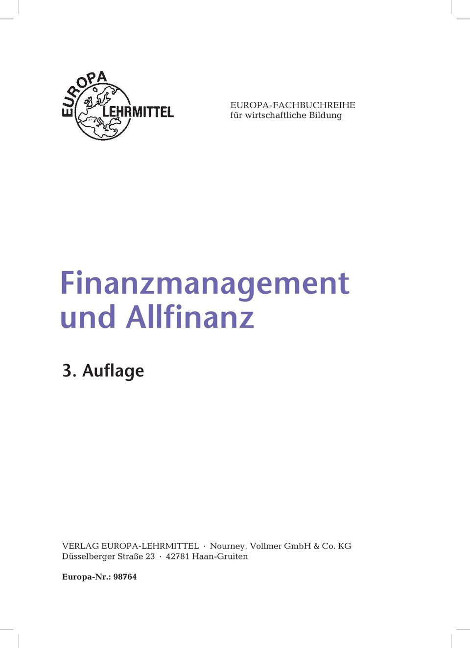 Auflage VERLAG EUROPA-LEHRMITTEL Nourney, Vollmer