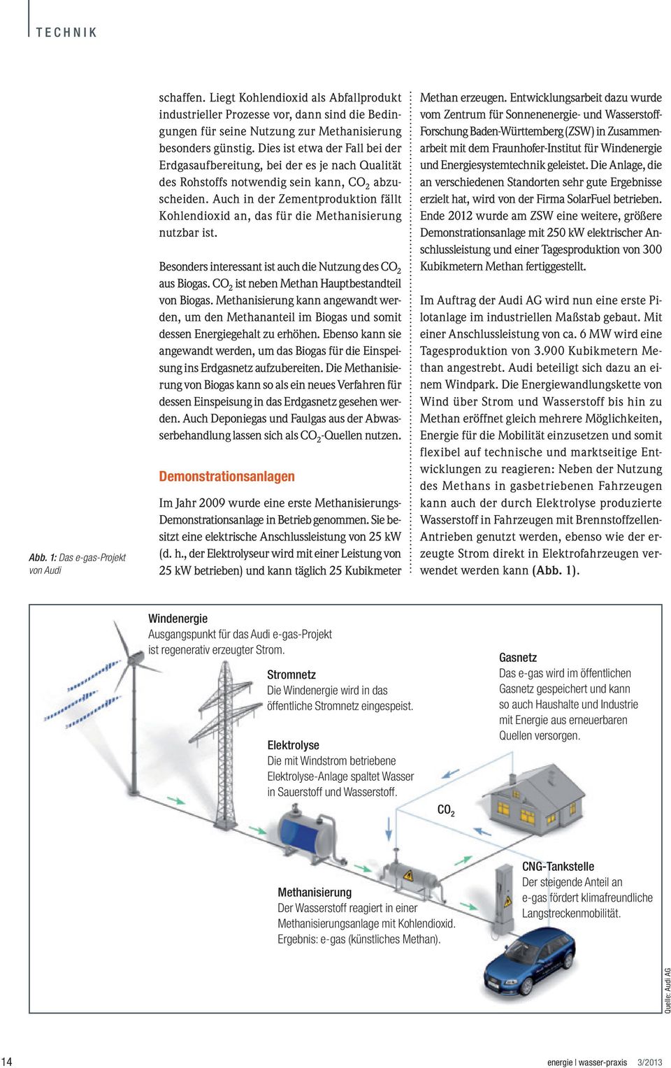 Auch in der Zementproduktion fällt Kohlendioxid an, das für die Methanisierung nutzbar ist. Besonders interessant ist auch die Nutzung des aus Biogas. ist neben Methan Hauptbestandteil von Biogas.