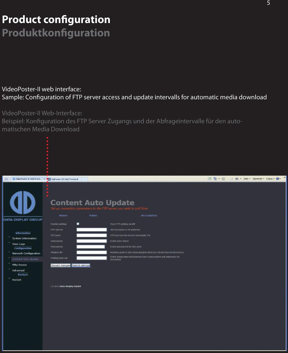 automatic media download Web-Interface: Beispiel: Konfiguration des