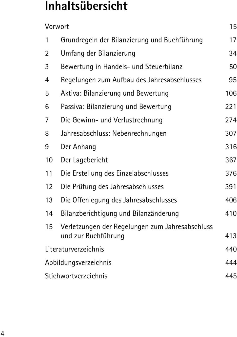 Der Anhang 316 10 Der Lagebericht 367 11 Die Erstellung des Einzelabschlusses 376 12 Die Prüfung des Jahresabschlusses 391 13 Die Offenlegung des Jahresabschlusses 406 14