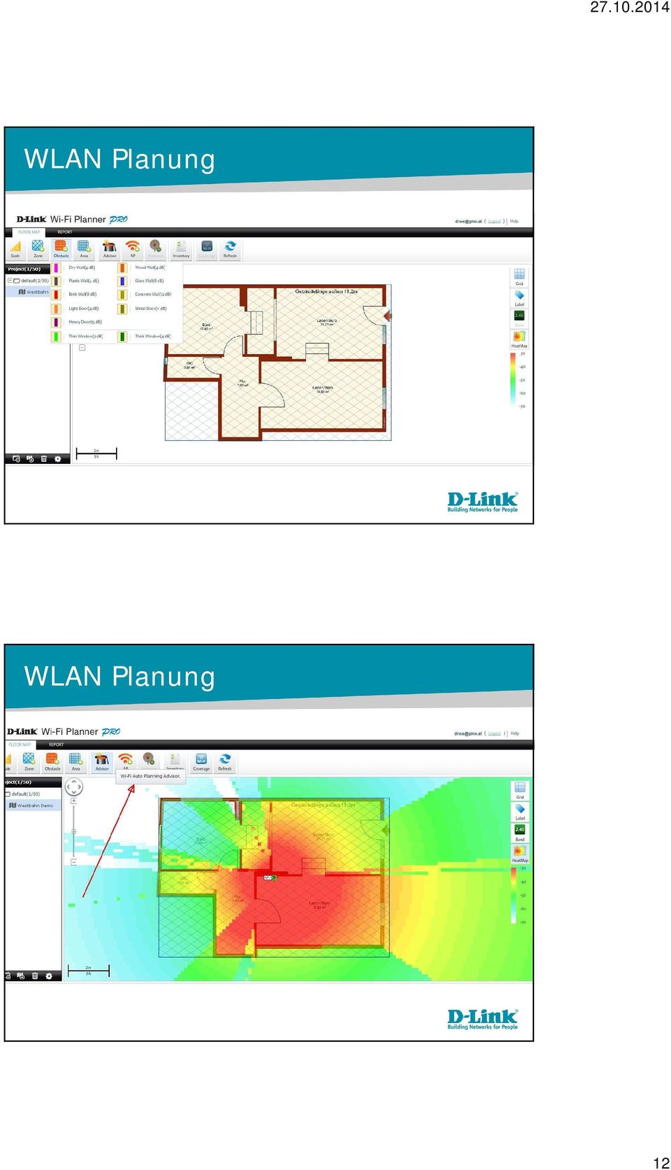 Fläche definieren WLAN Planung