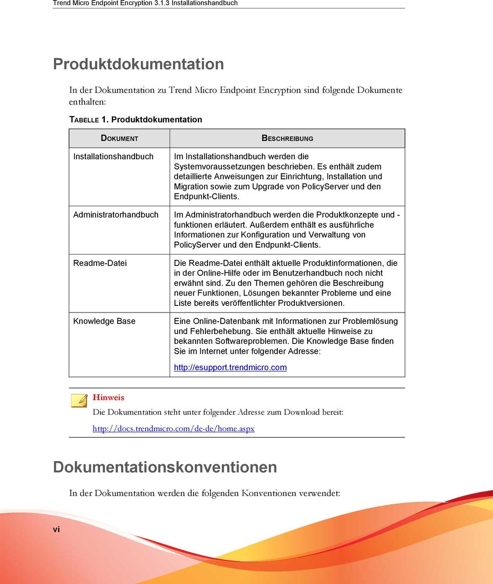 Es enthält zudem detaillierte Anweisungen zur Einrichtung, Installation und Migration sowie zum Upgrade von PolicyServer und den Endpunkt-Clients.