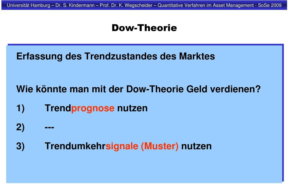 Dow-Theorie Geld verdienen?