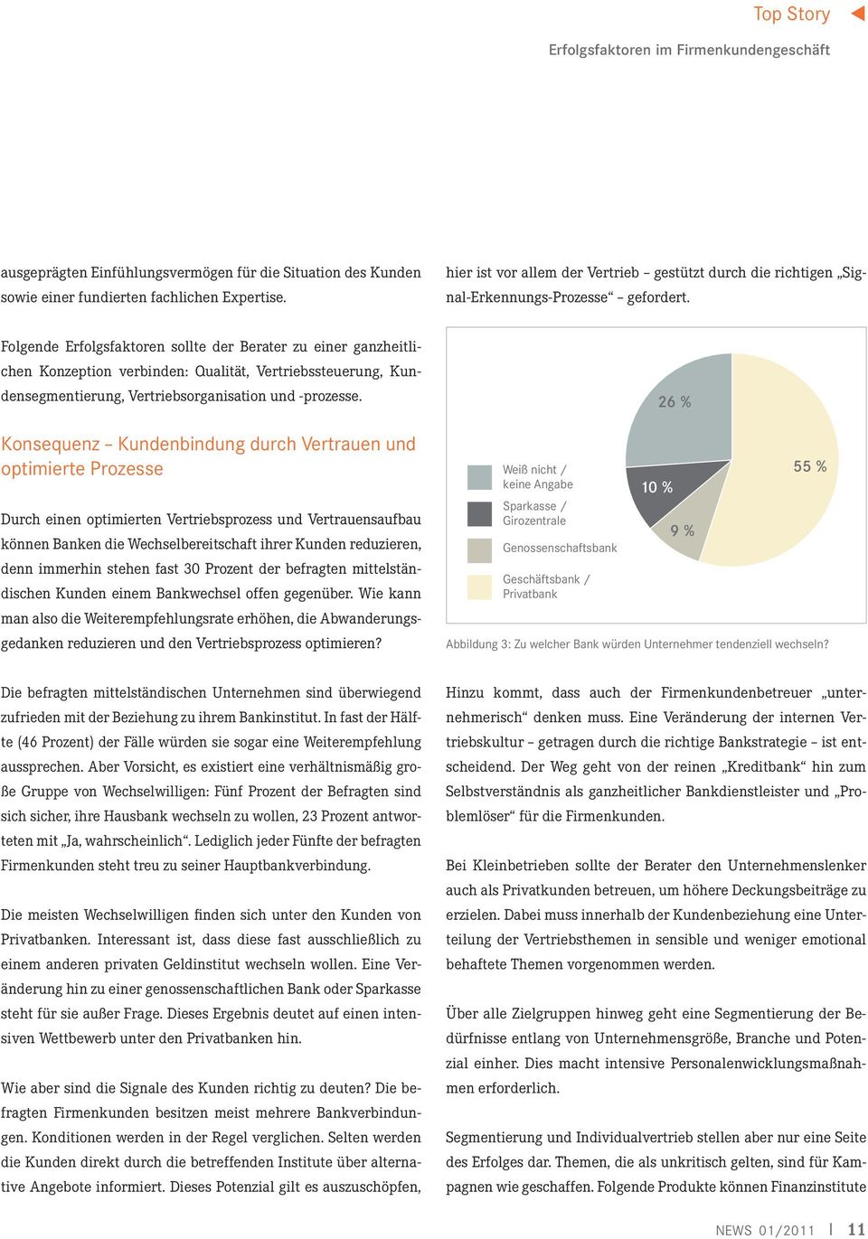 Folgende Erfolgsfaktoren sollte der Berater zu einer ganzheitlichen Konzeption verbinden: Qualität, Vertriebssteuerung, Kundensegmentierung, Vertriebsorganisation und -prozesse.