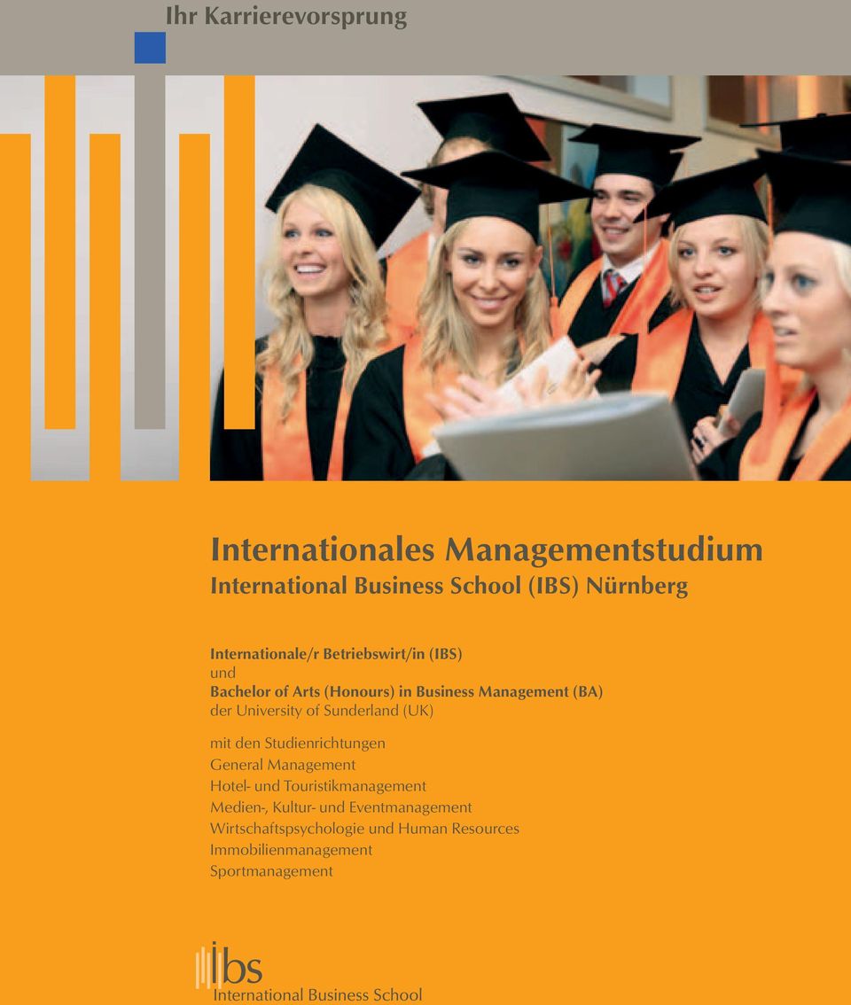 University of Sunderland (UK) mit den Studienrichtungen General Management Hotel- und Touristikmanagement