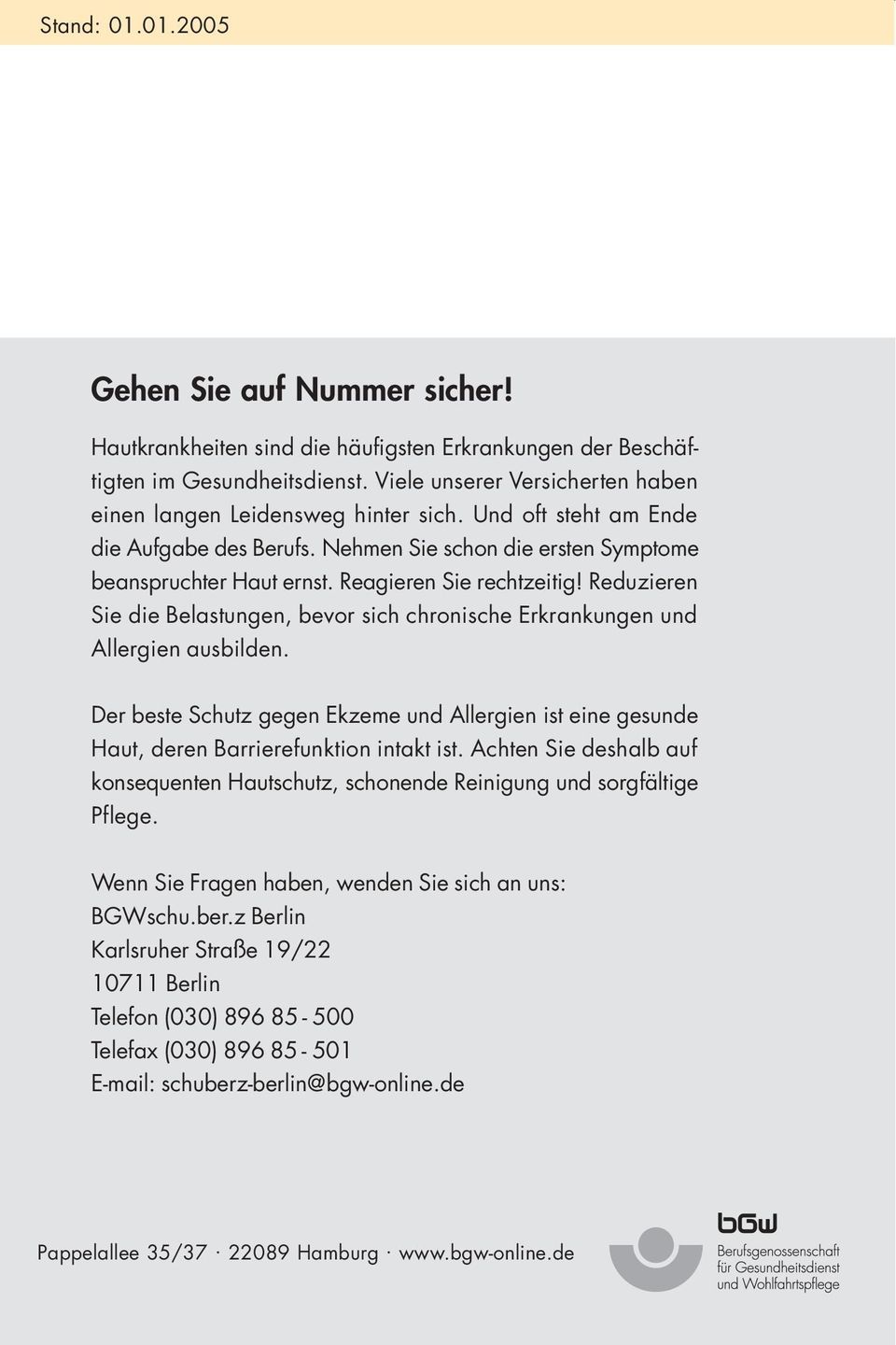 Reagieren Sie rechtzeitig! Reduzieren Sie die Belastungen, bevor sich chronische Erkrankungen und Allergien ausbilden.