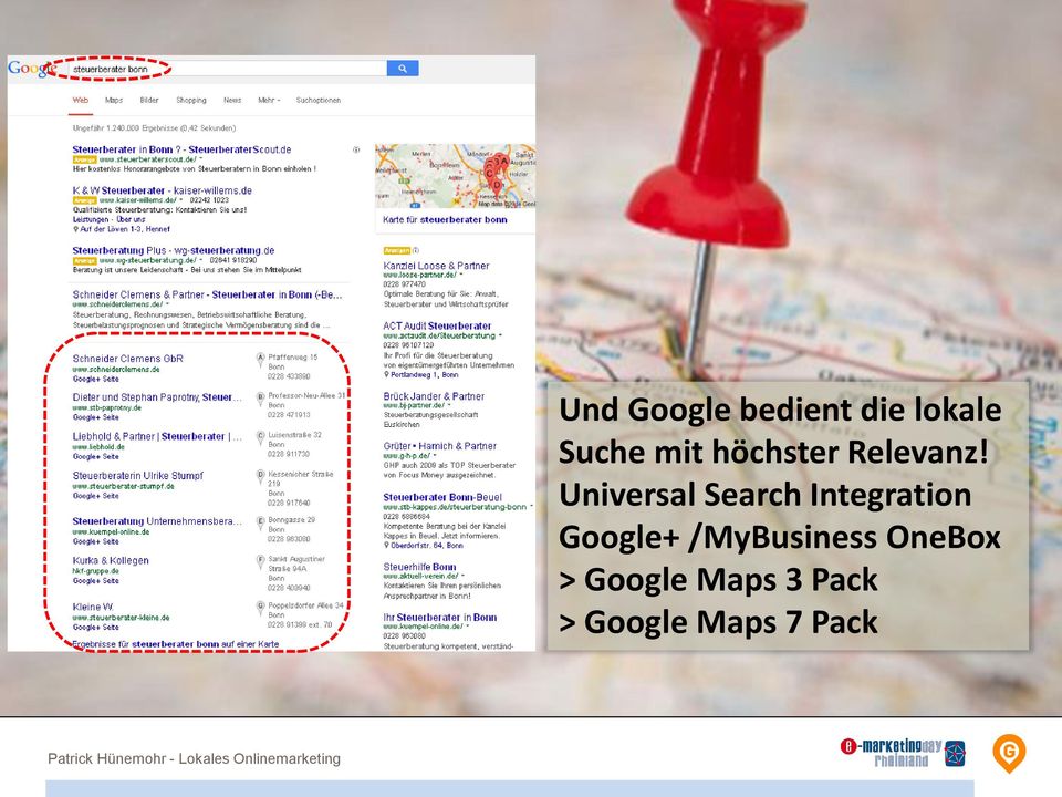 Universal Search Integration Google+