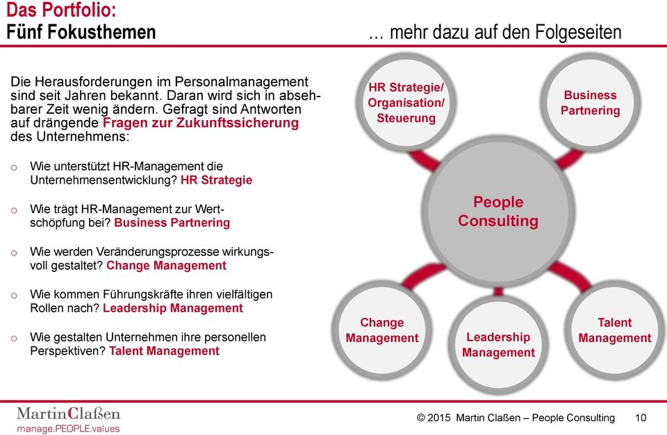 Unternehmensentwicklung? HR Strategie Wie trägt HR-Management zur Wertschöpfung bei? Business Partnering Peple Cnsulting Wie werden Veränderungsprzesse wirkungsvll gestaltet?