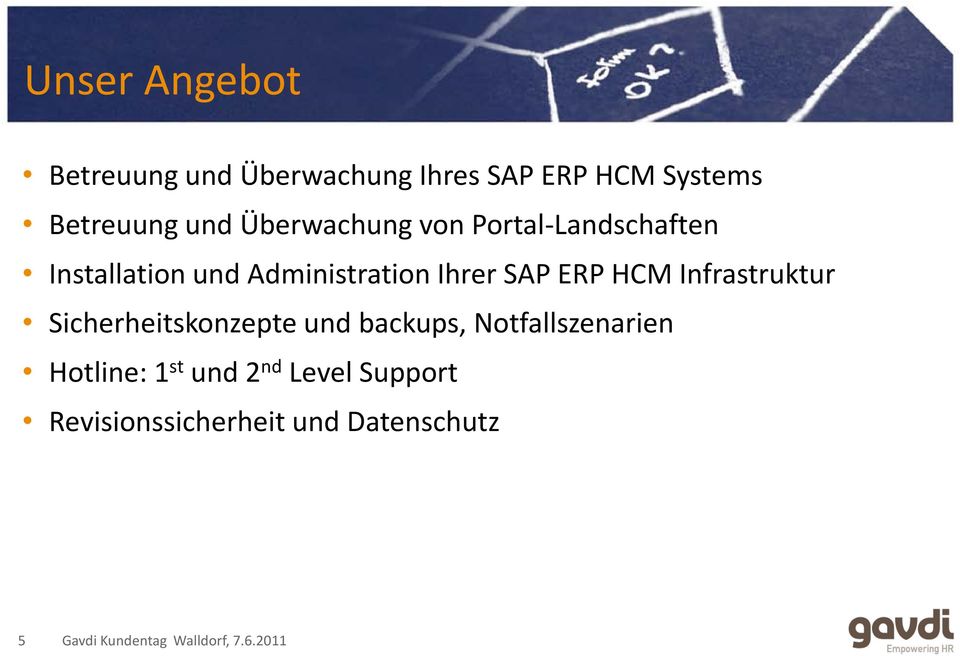 Ihrer SAP ERP HCM Infrastruktur Sicherheitskonzepte und backups,