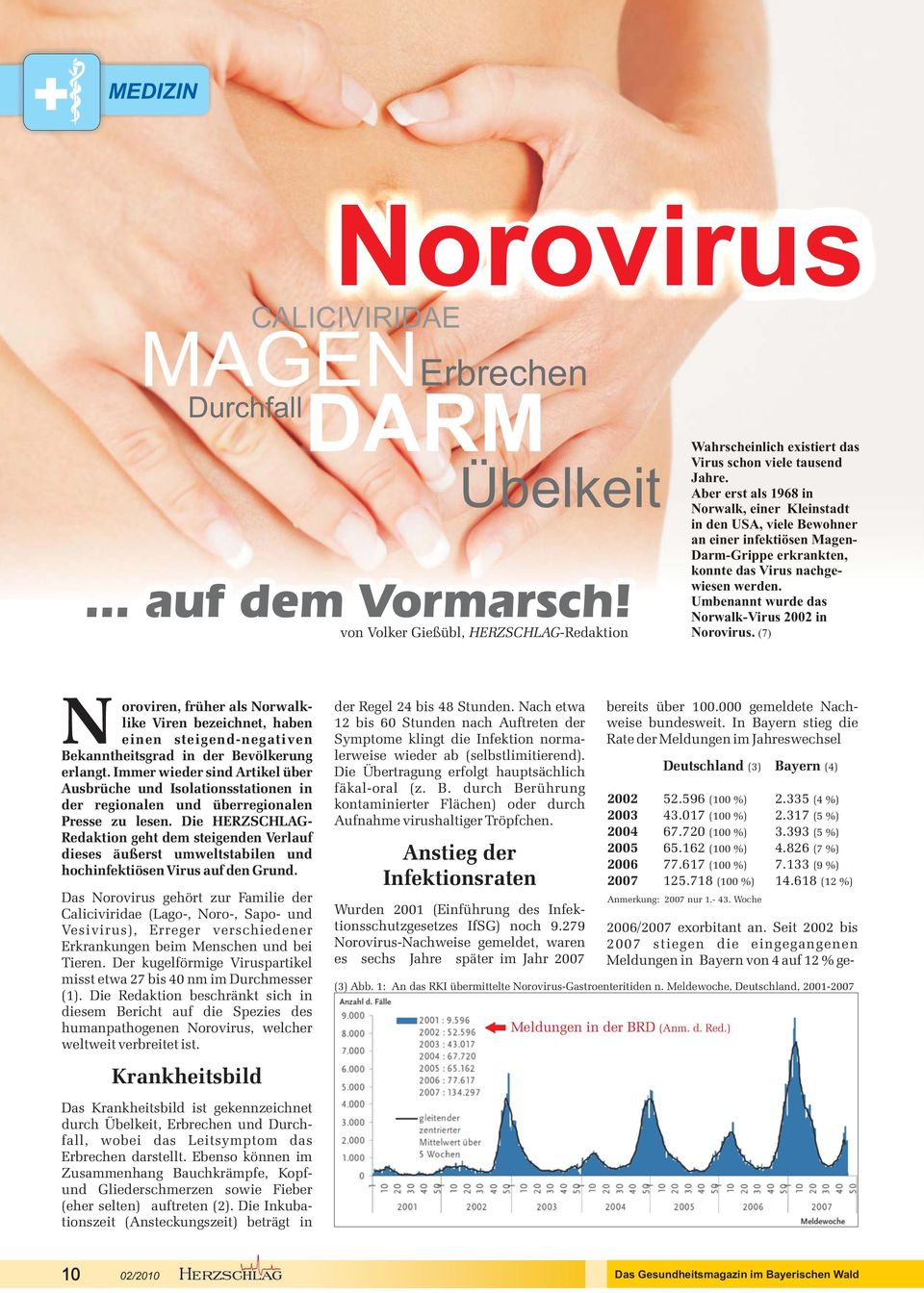 Umbenannt wurde das Norwalk-Virus 2002 in Norovirus. (7) N oroviren, früher als Norwalklike Viren bezeichnet, haben einen steigend-negativen Bekanntheitsgrad in der Bevölkerung erlangt.