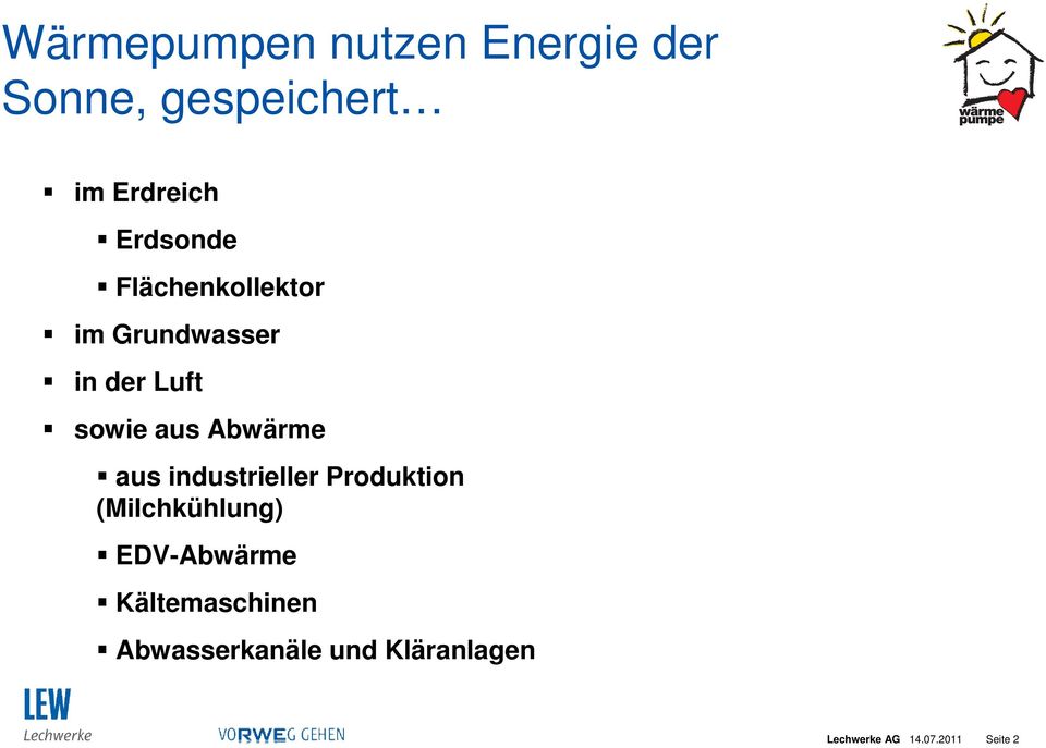 Abwärme aus industrieller Produktion (Milchkühlung) EDV-Abwärme