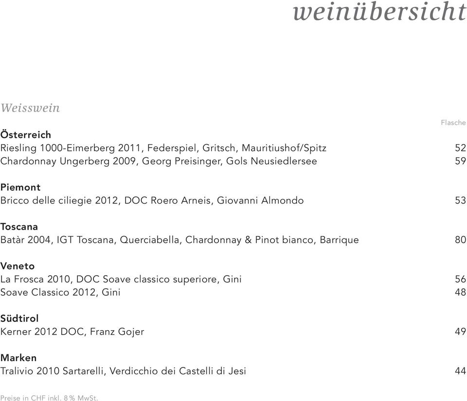 IGT Toscana, Querciabella, Chardonnay & Pinot bianco, Barrique 80 Veneto La Frosca 2010, DOC Soave classico superiore, Gini 56