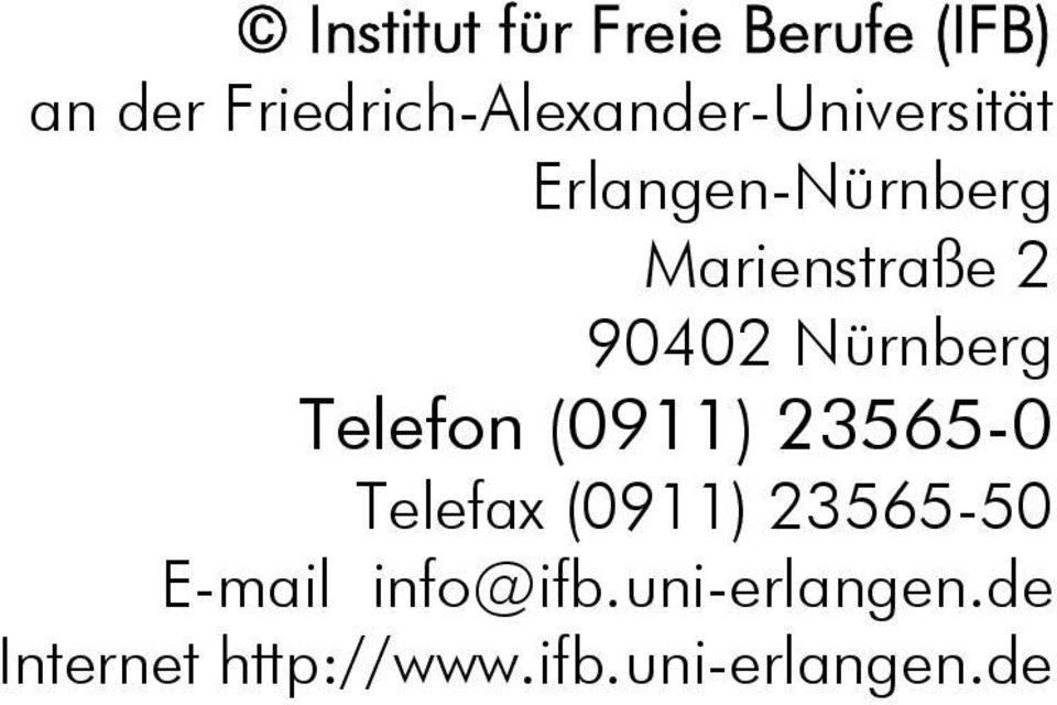 Marienstraße 2 90402 Nürnberg Telefon (0911) 23565-0