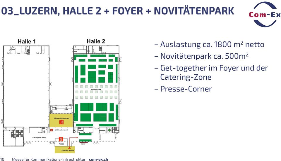 ch - Auslastung ca. 1800 m2 netto - Novitätenpark ca.