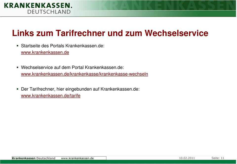 de: Wechselservice auf dem Portal Krankenkassen.