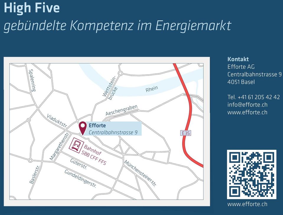 +41 61 205 42 42 info@efforte.ch www.efforte.ch Viaduktstr. Margarethenstr.