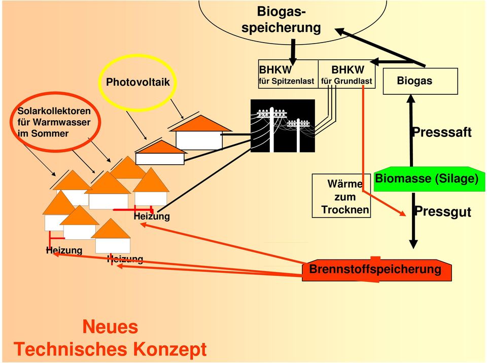 Presssaft Heizung Wärme zum Trocknen Biomasse (Silage)