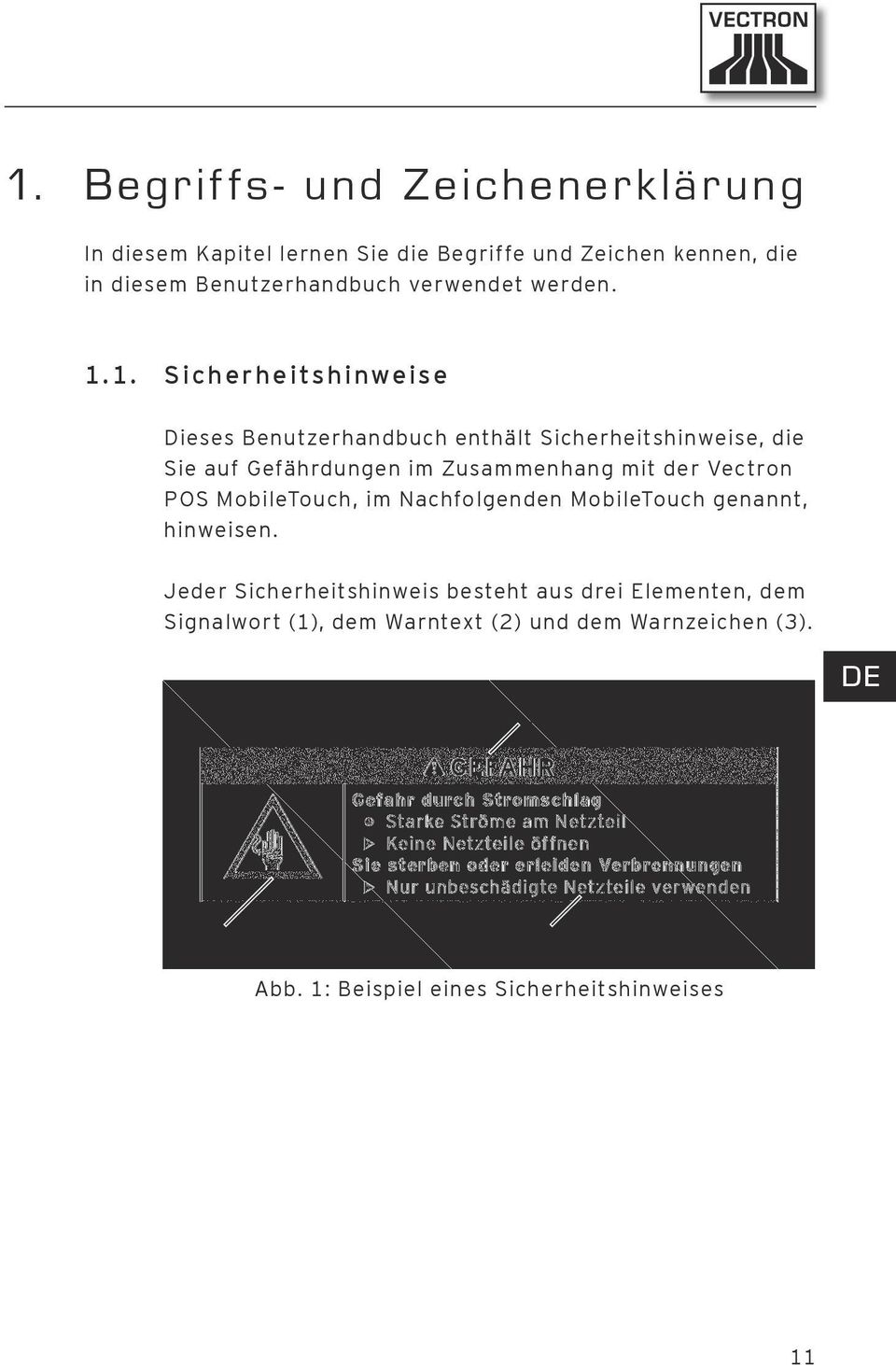 1. Sicherheitshinweise Dieses Benutzerhandbuch enthält Sicherheitshinweise, die Sie auf Gefährdungen im Zusammenhang mit der