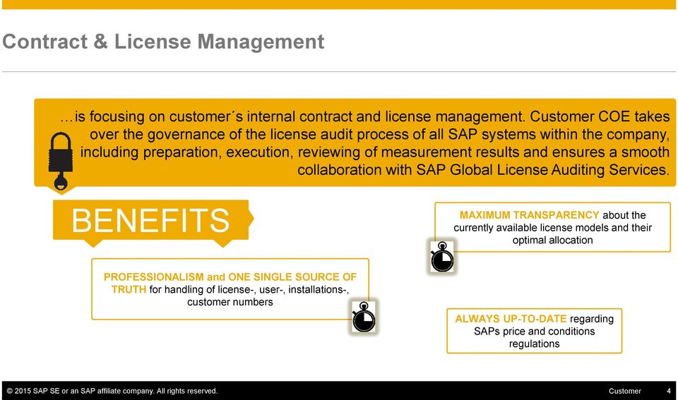 and ensures a smooth collaboration with SAP Global License Auditing Services.