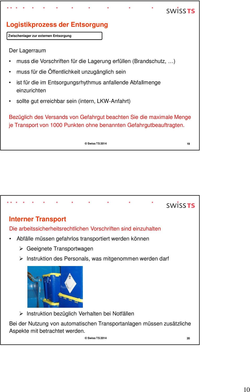 von 1000 Punkten ohne benannten Gefahrgutbeauftragten.