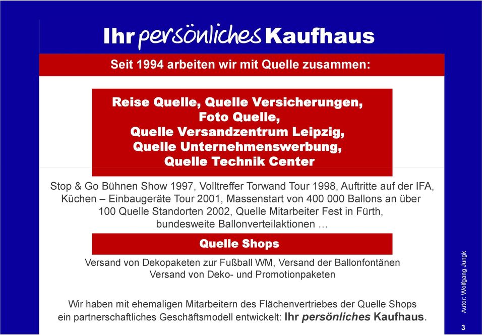 2002, Quelle Mitarbeiter Fest in Fürth, bundesweite Ballonverteilaktionen Quelle Shops Versand von Dekopaketen zur Fußball WM, Versand der Ballonfontänen Versand von Deko-