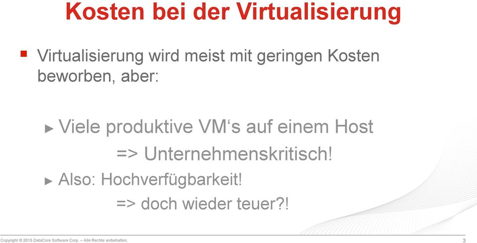 produktive VM s auf einem Host =>