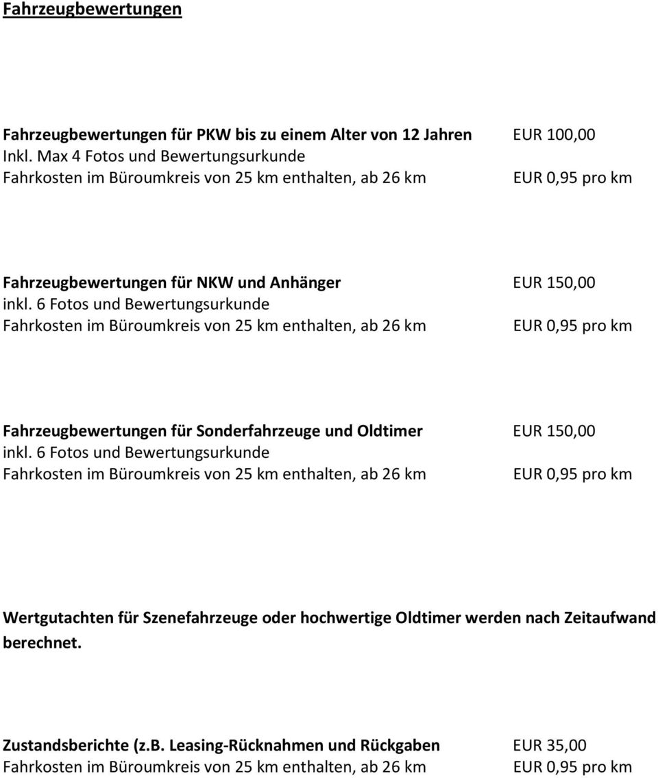 6 Fotos und Bewertungsurkunde Fahrzeugbewertungen für Sonderfahrzeuge und Oldtimer EUR 150,00 inkl.