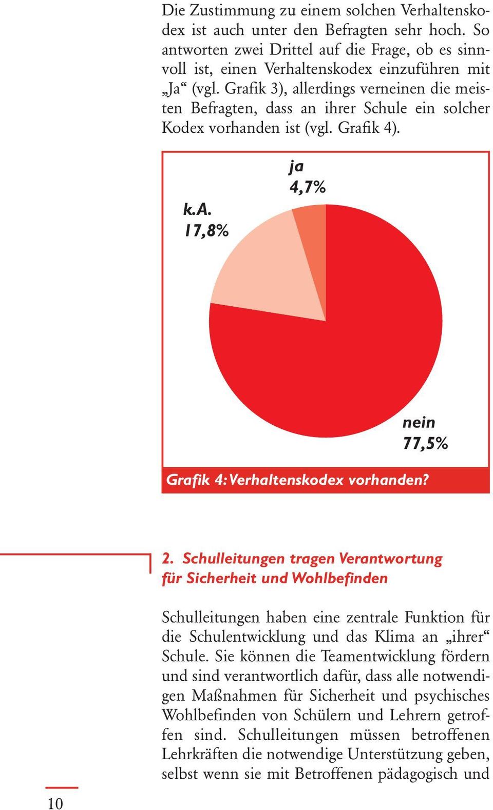 2. Schulleitungen tragen Verantwortung für Sicherheit und Wohlbefinden Schulleitungen haben eine zentrale Funktion für die Schulentwicklung und das Klima an ihrer Schule.