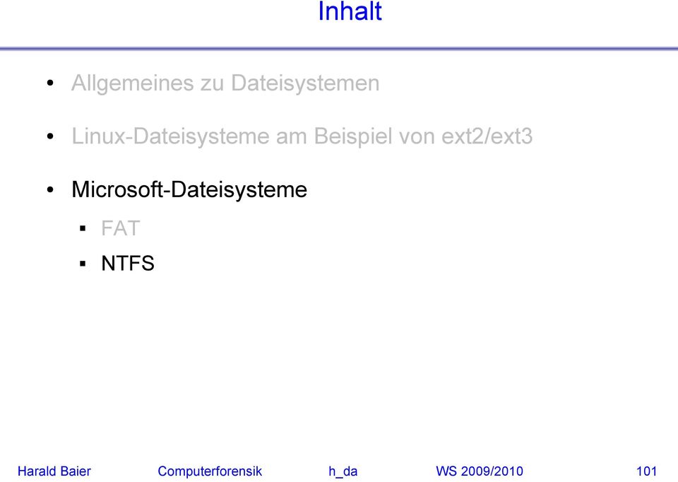 ext2/ext3 Microsoft-Dateisysteme FAT