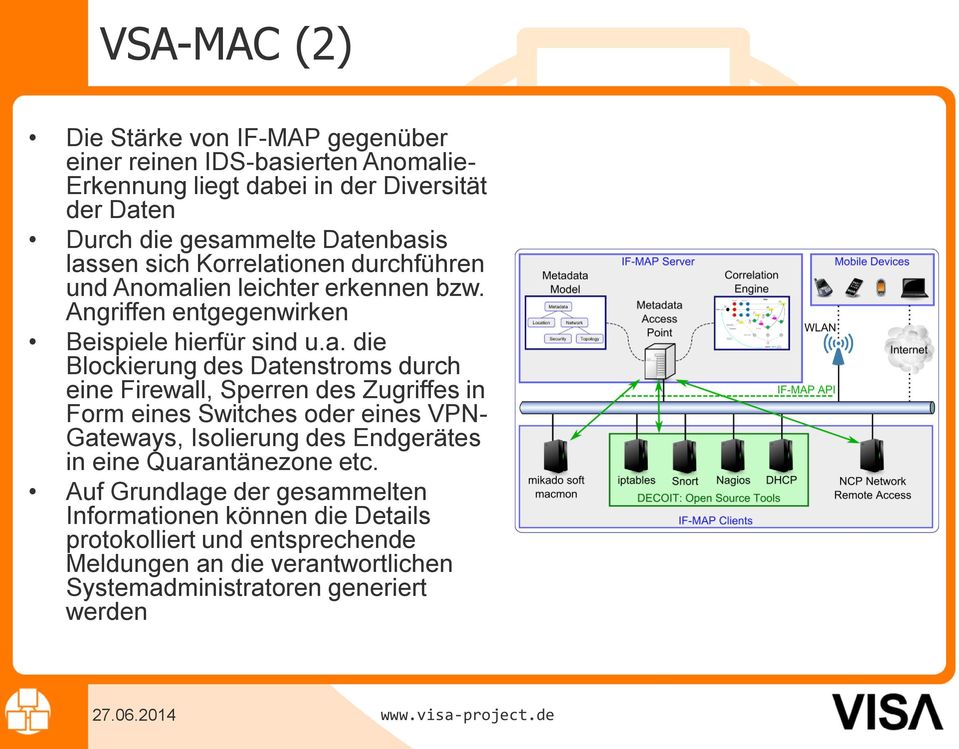 Datenstroms durch eine Firewall, Sperren des Zugriffes in Form eines Switches oder eines VPN- Gateways, Isolierung des Endgerätes in eine Quarantänezone etc.