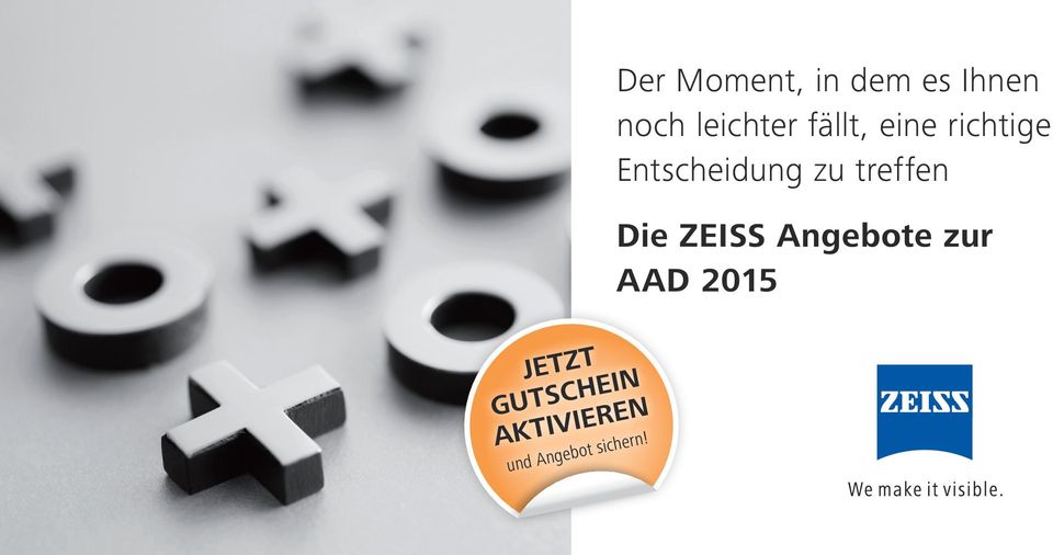 treffen Die ZEISS Angebote zur AAD 2015