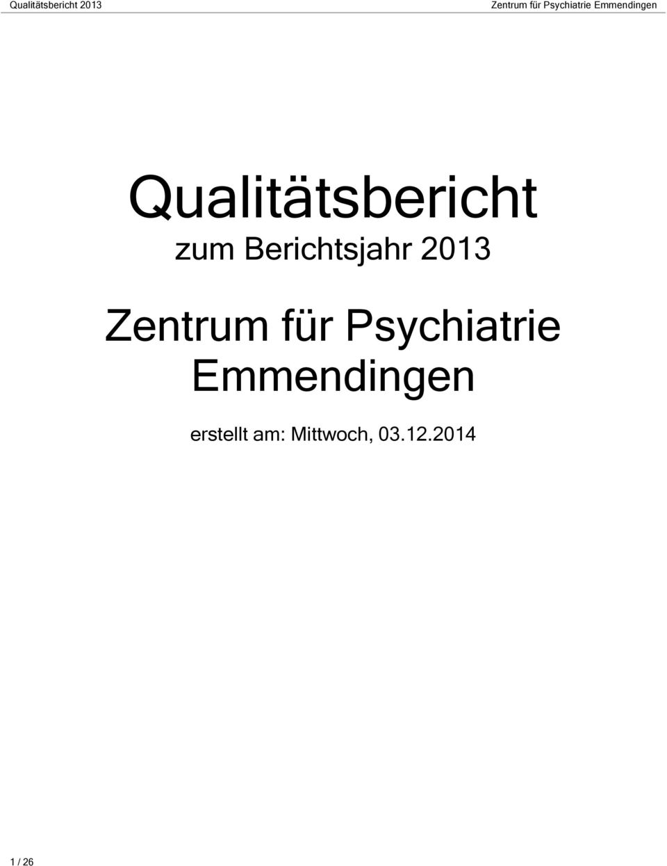 für Psychiatrie Emmendingen