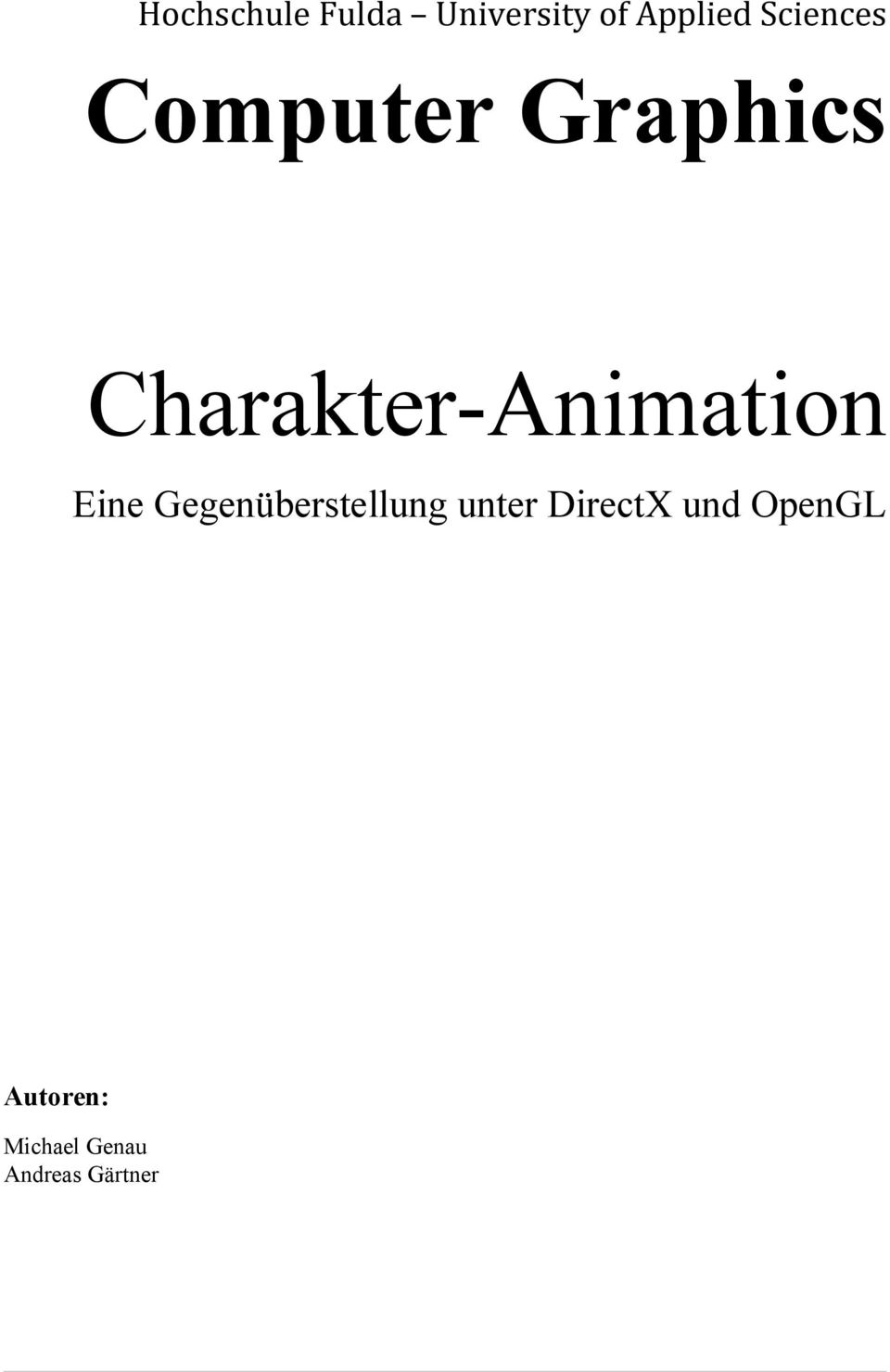 Graphics Charakter-Animation