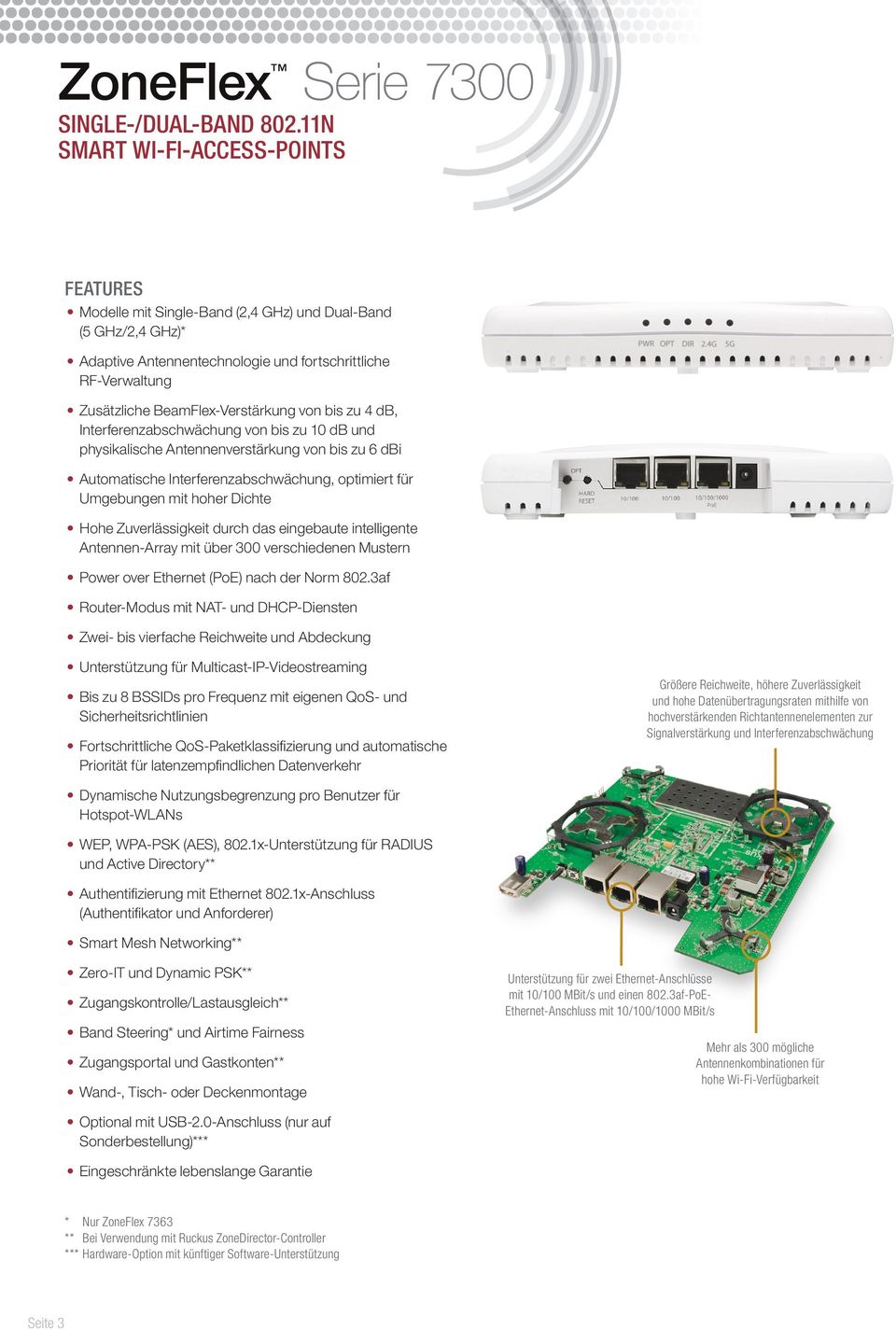 durch das eingebaute intelligente Antennen-Array mit über 300 verschiedenen Mustern Power over Ethernet (PoE) nach der Norm 802.