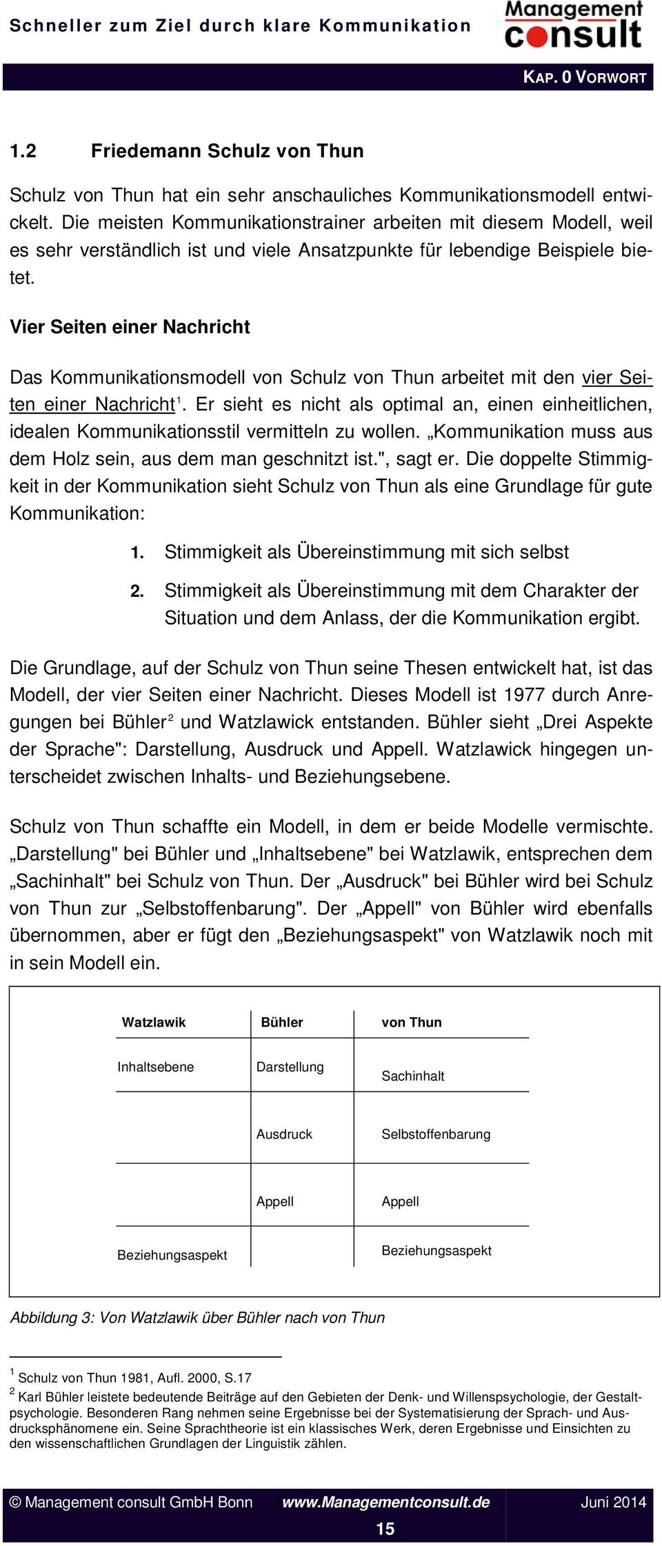 Vier Seiten einer Nachricht Das Kommunikationsmodell von Schulz von Thun arbeitet mit den vier Seiten einer Nachricht 1.