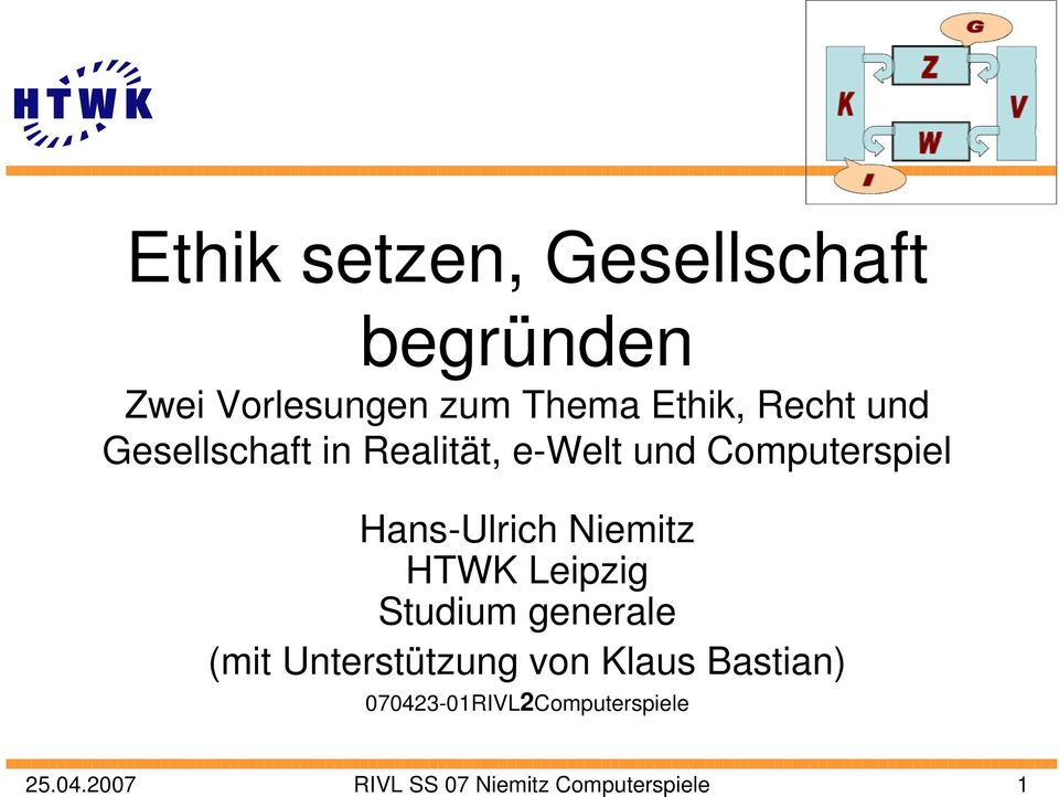 Niemitz HTWK Leipzig Studium generale (mit Unterstützung von Klaus