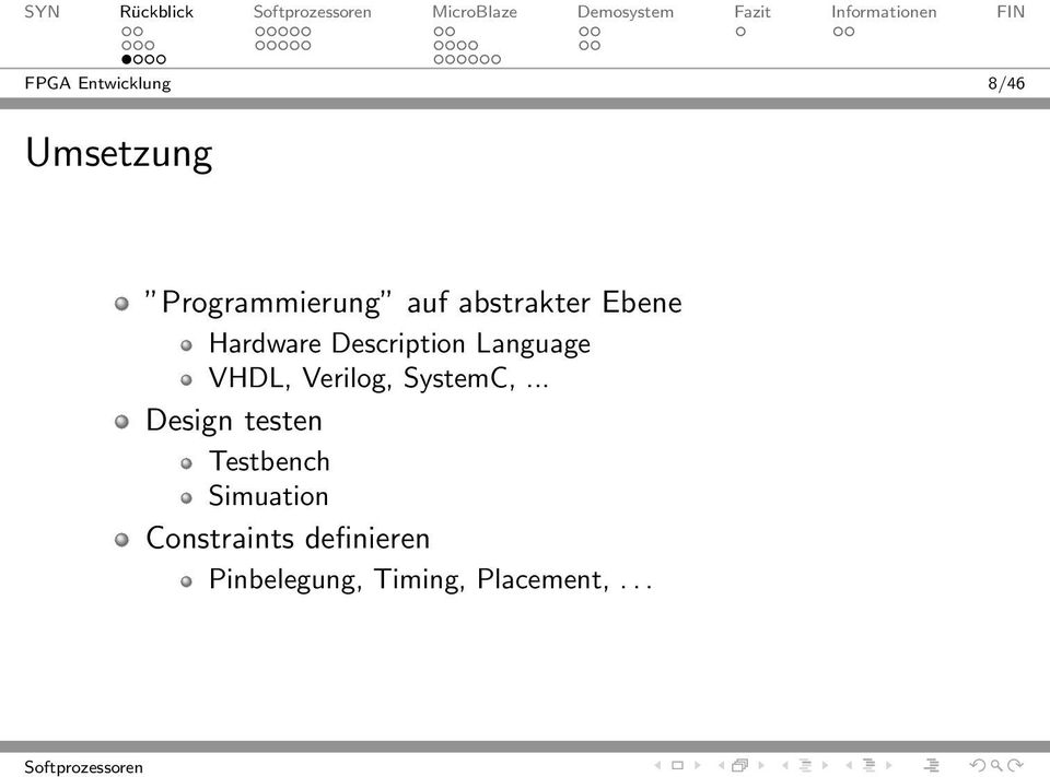 Hardware Description Language VHDL, Verilog, SystemC,.
