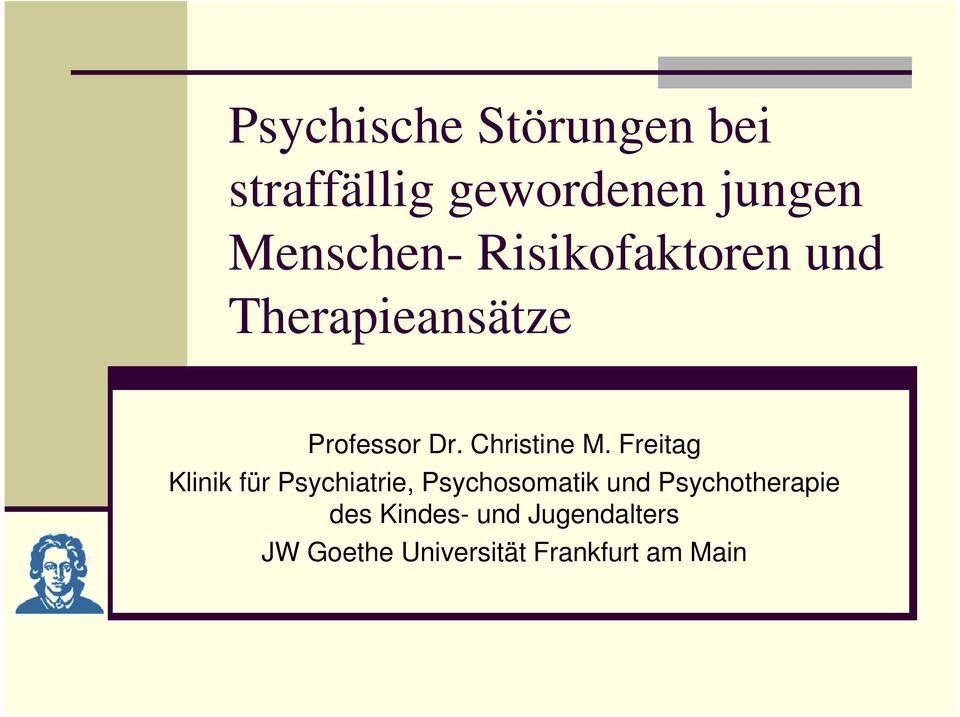 Freitag Klinik für Psychiatrie, Psychosomatik und Psychotherapie