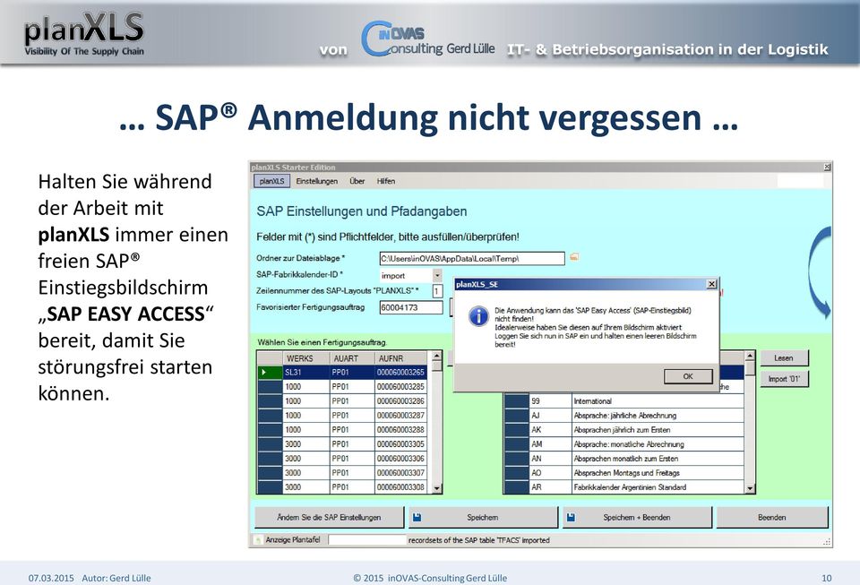 freien SAP Einstiegsbildschirm SAP EASY