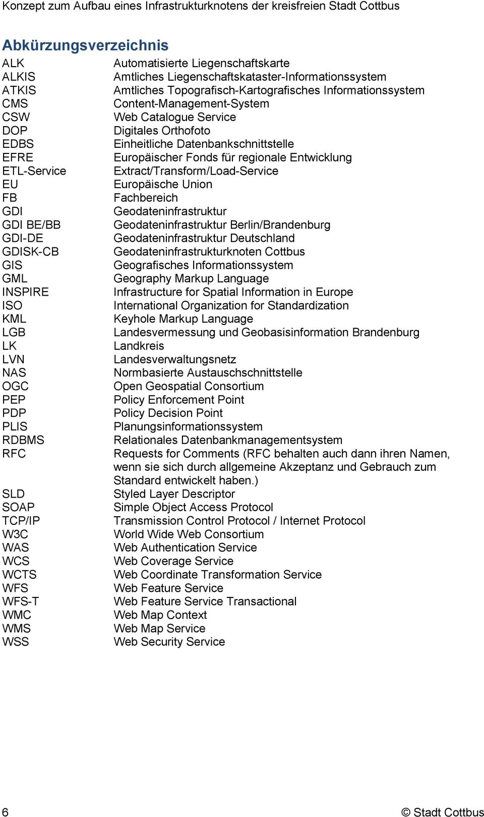 Web Catalogue Service Digitales Orthofoto Einheitliche Datenbankschnittstelle Europäischer Fonds für regionale Entwicklung Extract/Transform/Load-Service Europäische Union Fachbereich